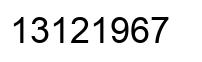 Número 13121967 imagen negro