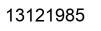 Número 13121985 imagen negro