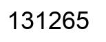 Número 131265 imagen negro