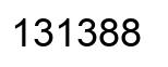 Number 131388 black image