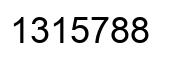 Number 1315788 black image