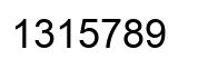 Number 1315789 black image