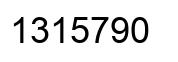 Number 1315790 black image