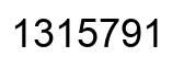 Number 1315791 black image