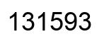 Number 131593 black image