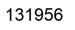 Number 131956 black image
