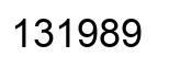 Número 131989 imagen negro