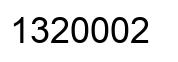 Number 1320002 black image