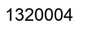 Number 1320004 black image