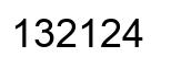 Number 132124 black image