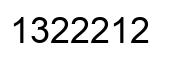 Number 1322212 black image
