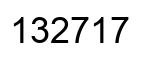 Number 132717 black image