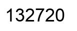 Number 132720 black image
