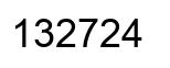 Number 132724 black image