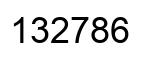 Número 132786 imagen negro