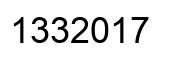 Number 1332017 black image