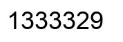 Number 1333329 black image