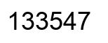 Number 133547 black image