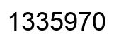 Number 1335970 black image