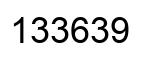 Number 133639 black image