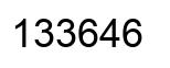 Number 133646 black image