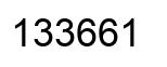 Number 133661 black image