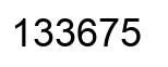 Number 133675 black image