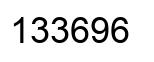 Number 133696 black image