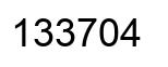 Número 133704 imagen negro