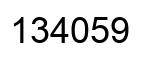 Número 134059 imagen negro