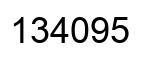 Número 134095 imagen negro
