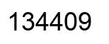 Número 134409 imagen negro