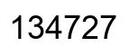 Number 134727 black image