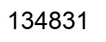Number 134831 black image