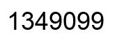 Number 1349099 black image
