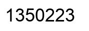 Number 1350223 black image