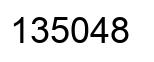 Number 135048 black image