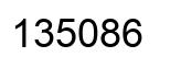 Número 135086 imagen negro