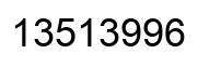 Número 13513996 imagen negro