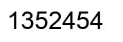 Number 1352454 black image