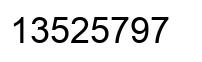 Number 13525797 black image