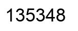 Number 135348 black image