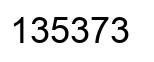 Number 135373 black image