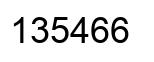 Number 135466 black image