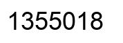 Number 1355018 black image