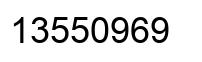 Número 13550969 imagen negro