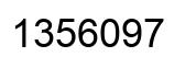 Number 1356097 black image