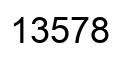 Number 13578 black image