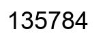 Number 135784 black image