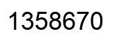 Number 1358670 black image